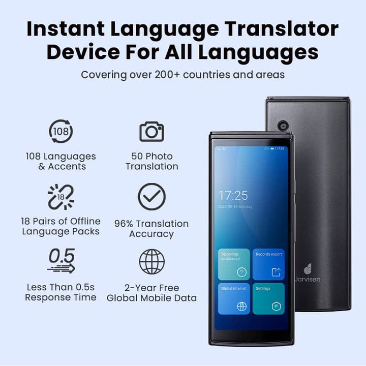 Jarvisen Smart Translator 2, Support 108 Languages